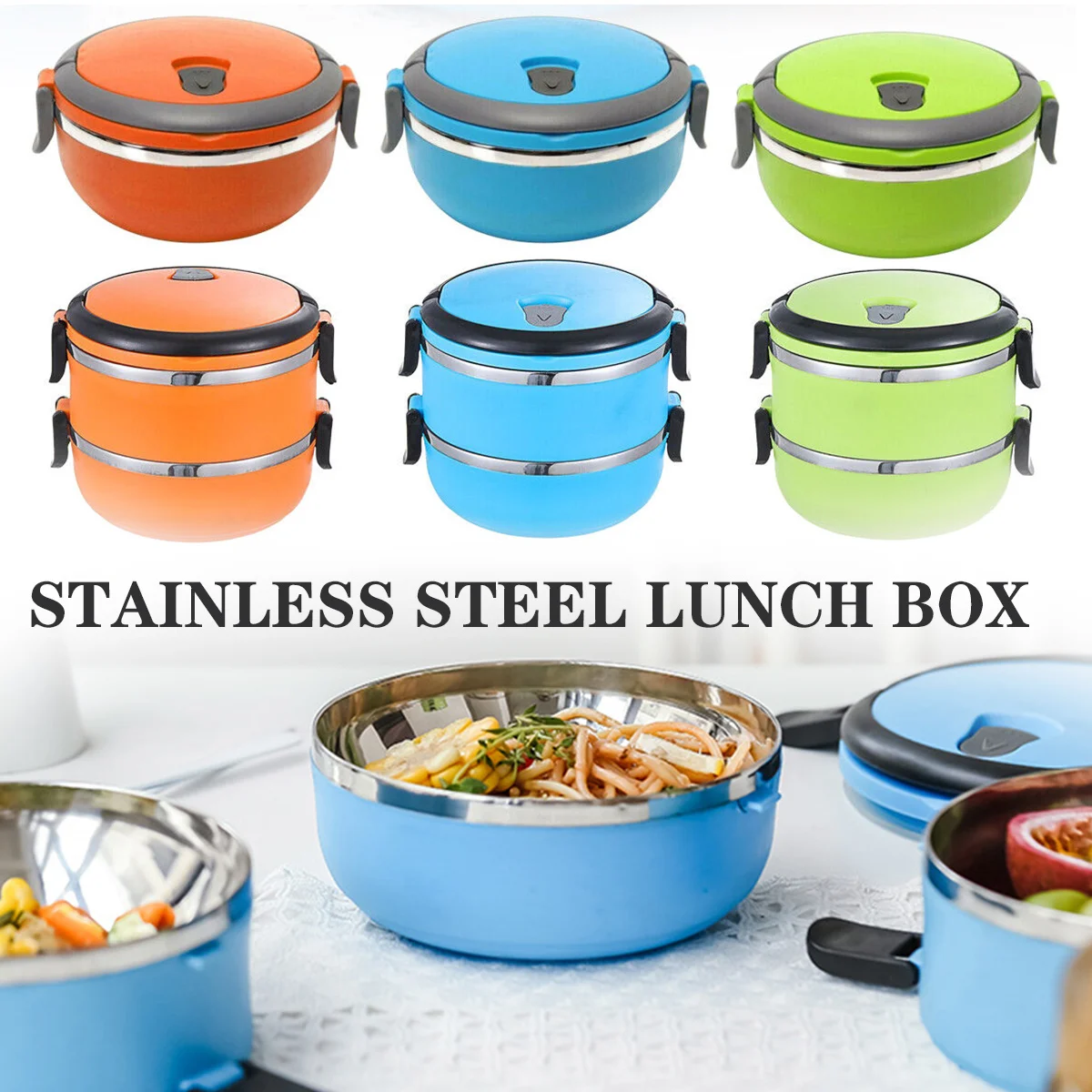 Portable Stainless Steel Thermal Lunch Box For Kids School Microwave Box Thermal Lunch Box Salad Fruit Food Container Box
Portable Stainless Steel Thermal Lunch Box For Kids School Microwave Box Thermal Lunch Box Salad Fruit Food Container Box