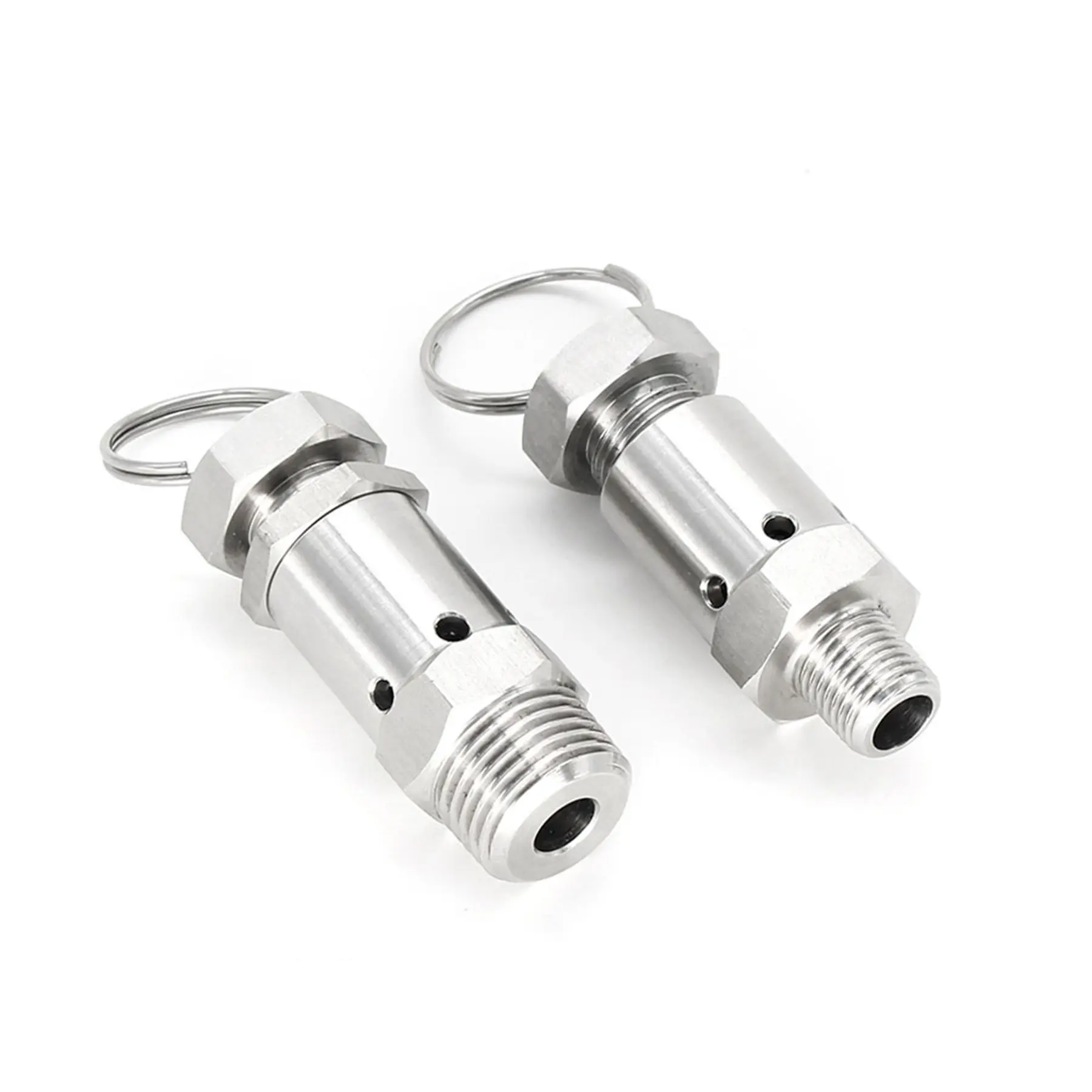1/4" 1/2" BSP 1 2 3 4 5 6 Bar 0.5-10 Bar 304 Stainless Sanitary Spring Pressure Relief Safety Valve For Air Compressor
1/4" 1/2" BSP 1 2 3 4 5 6 Bar 0.5-10 Bar 304 Stainless Sanitary Spring Pressure Relief Safety Valve For Air Compressor
