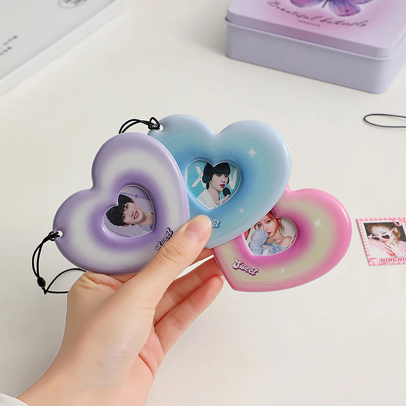 Cute Heart Photo Cards Holder Kpop Photocards Keychain Photo Protective Holder ID Card Cover Bus Card Sleeve
Cute Heart Photo Cards Holder Kpop Photocards Keychain Photo Protective Holder ID Card Cover Bus Card Sleeve