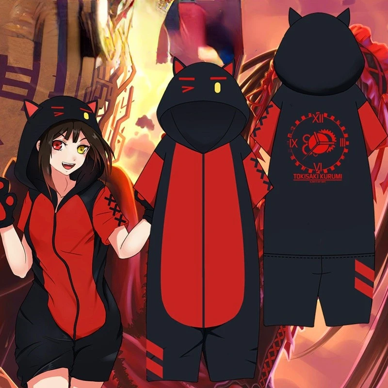 Anime DATE A LIVE Tokisaki Kurumi Cosplay Costume Men's and Women's Akatsuki One-Piece Short Sleeved Pajamas Home Clothes
Anime DATE A LIVE Tokisaki Kurumi Cosplay Costume Men's and Women's Akatsuki One-Piece Short Sleeved Pajamas Home Clothes