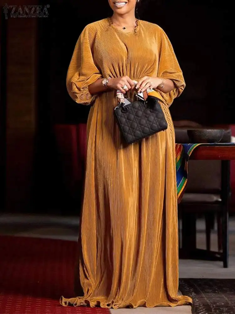 ZANZEA Dolman Sleeve Pleating Robe 2023 Fashion Elastic Waist Vestido Oversize Women Maxi Dress Elegant O-neck Vintage Dresses
ZANZEA Dolman Sleeve Pleating Robe 2023 Fashion Elastic Waist Vestido Oversize Women Maxi Dress Elegant O-neck Vintage Dresses