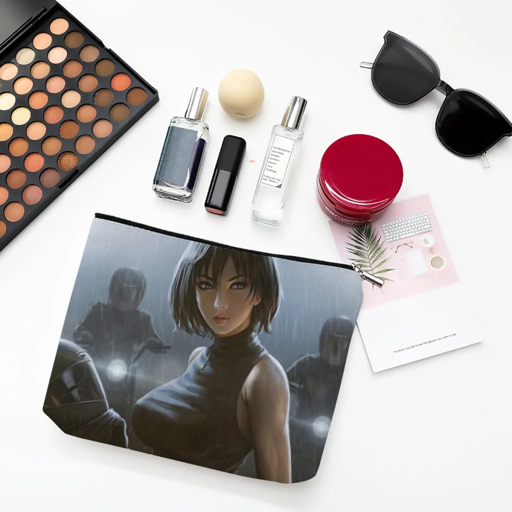 Мотоциклетная льняная женская косметичка для девочек, сумка для косметики с иллюстрациями, женская сумка-тоут, кошелек на молнии клатч-чехо... 
Мотоциклетная льняная женская косметичка для девочек, сумка для косметики с иллюстрациями, женская сумка-тоут, кошелек на молнии клатч-чехо...