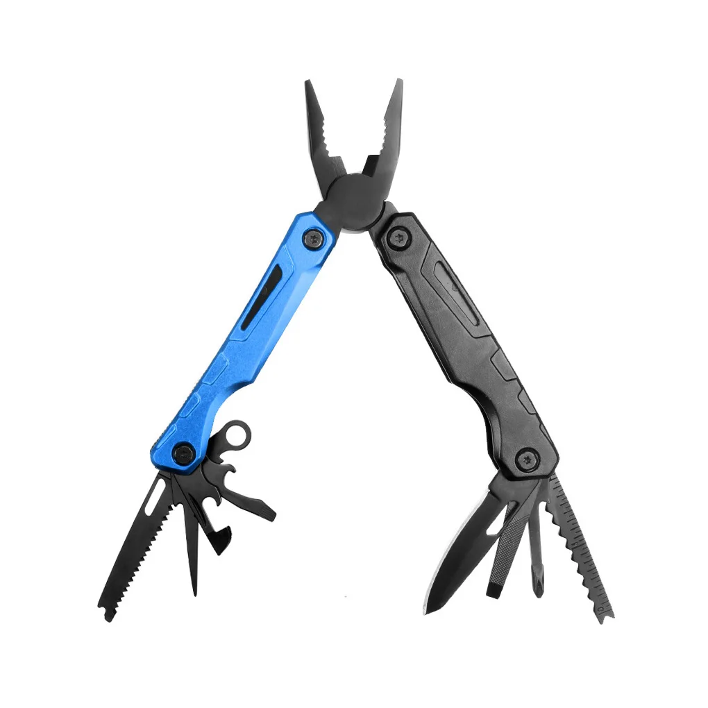 

14 In1 Multitool Multifunction Pliers Outdoor Survival Multi Knife Folding Handle Keychain Tools Emergency Supplies
