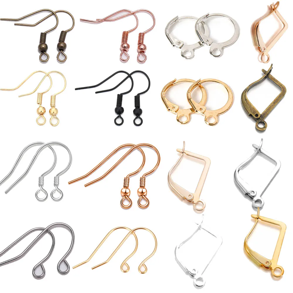 20-100pcs French Earrings Clasps Hooks Fittings DIY Jewelry Making Iron Hook Earwire Earring Findings Supplies
20-100pcs French Earrings Clasps Hooks Fittings DIY Jewelry Making Iron Hook Earwire Earring Findings Supplies
