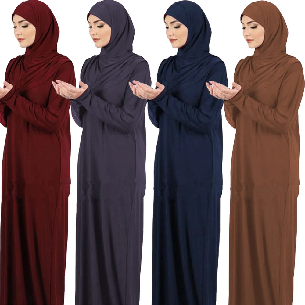 

Рамадан ИД химар абайя с капюшоном Верхняя хиджаб цельный Амира молитвенная одежда джилбаб мусульманская женская мусульманская Турецкая скромная одежда