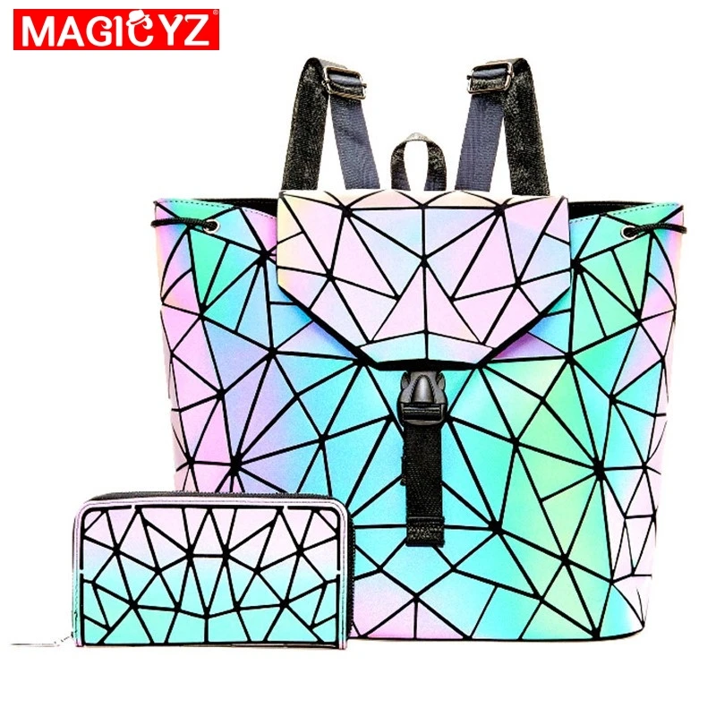 Women Backpack Holographic Luminous Backpacks Girl School Bag For Student Backpack Geometric foldable Shoulder Bags and purse
Women Backpack Holographic Luminous Backpacks Girl School Bag For Student Backpack Geometric foldable Shoulder Bags and purse
