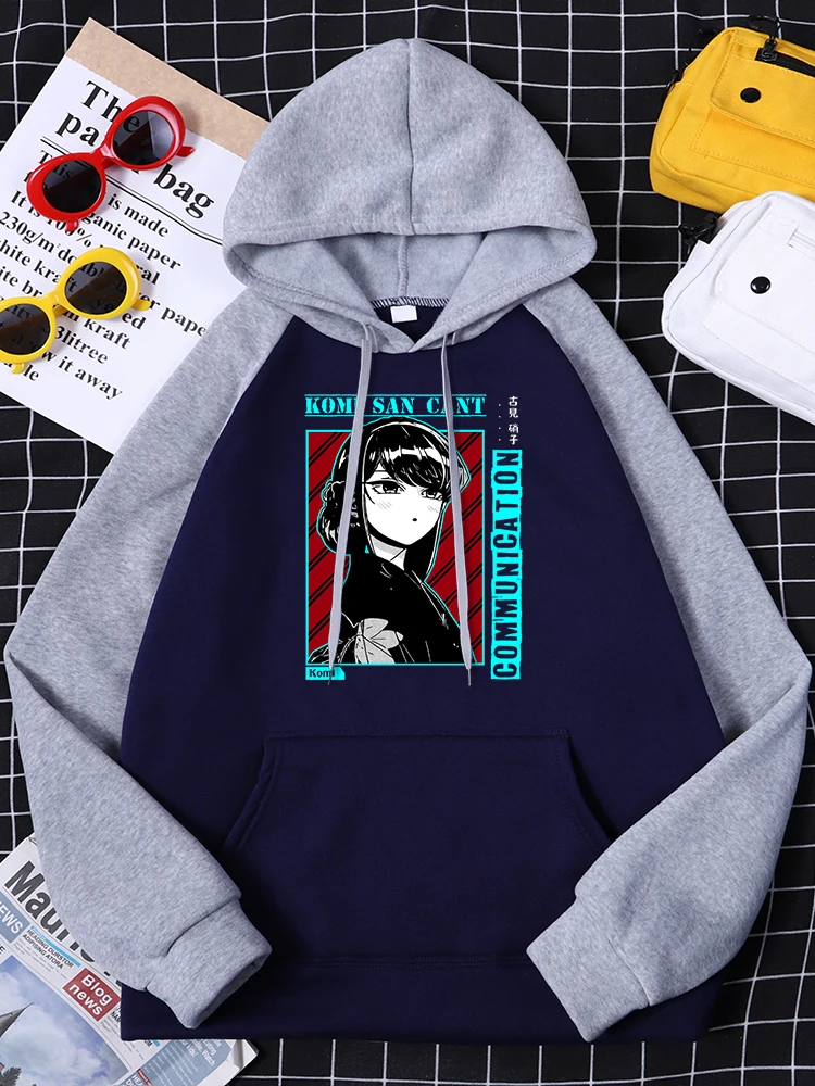 Komi San Can'T Communication Women Raglan Sweatshirt Funny Vintage Tops Casual Pocket Clothing Autumn Fleece Female Long Sleeves
Komi San Can'T Communication Women Raglan Sweatshirt Funny Vintage Tops Casual Pocket Clothing Autumn Fleece Female Long Sleeves