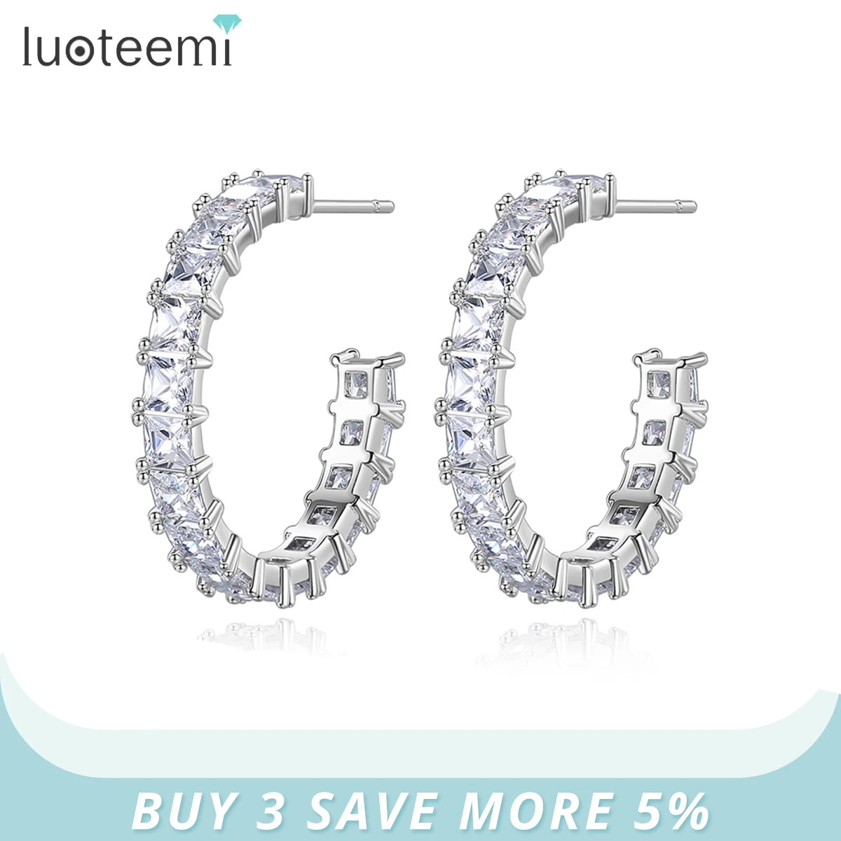 LUOTEEMI 2021 Retro Silver Color Round Hoop Earrings for Women Fashion Bohemian Women Jewelry Earrings Party Girl Square CZ
LUOTEEMI 2021 Retro Silver Color Round Hoop Earrings for Women Fashion Bohemian Women Jewelry Earrings Party Girl Square CZ