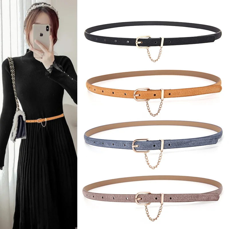 Women's New Fashion Frosted Belt Female Belt Alloy Buckle Pigskin Decorative Ladies Belt Thin Wholesale
Women's New Fashion Frosted Belt Female Belt Alloy Buckle Pigskin Decorative Ladies Belt Thin Wholesale