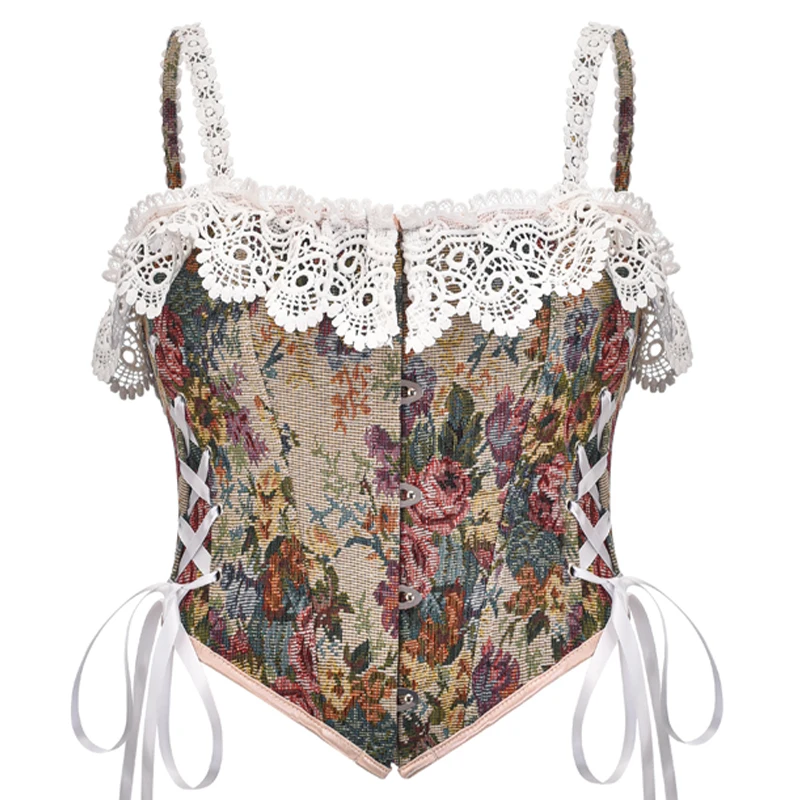 Винтажный цветочный лиф, женское кружевное бюстье, корсет, топ, викторианские укороченные топы, облегающая Талия, готическая одежда
Винтажный цветочный лиф, женское кружевное бюстье, корсет, топ, викторианские укороченные топы, облегающая Талия, готическая одежда