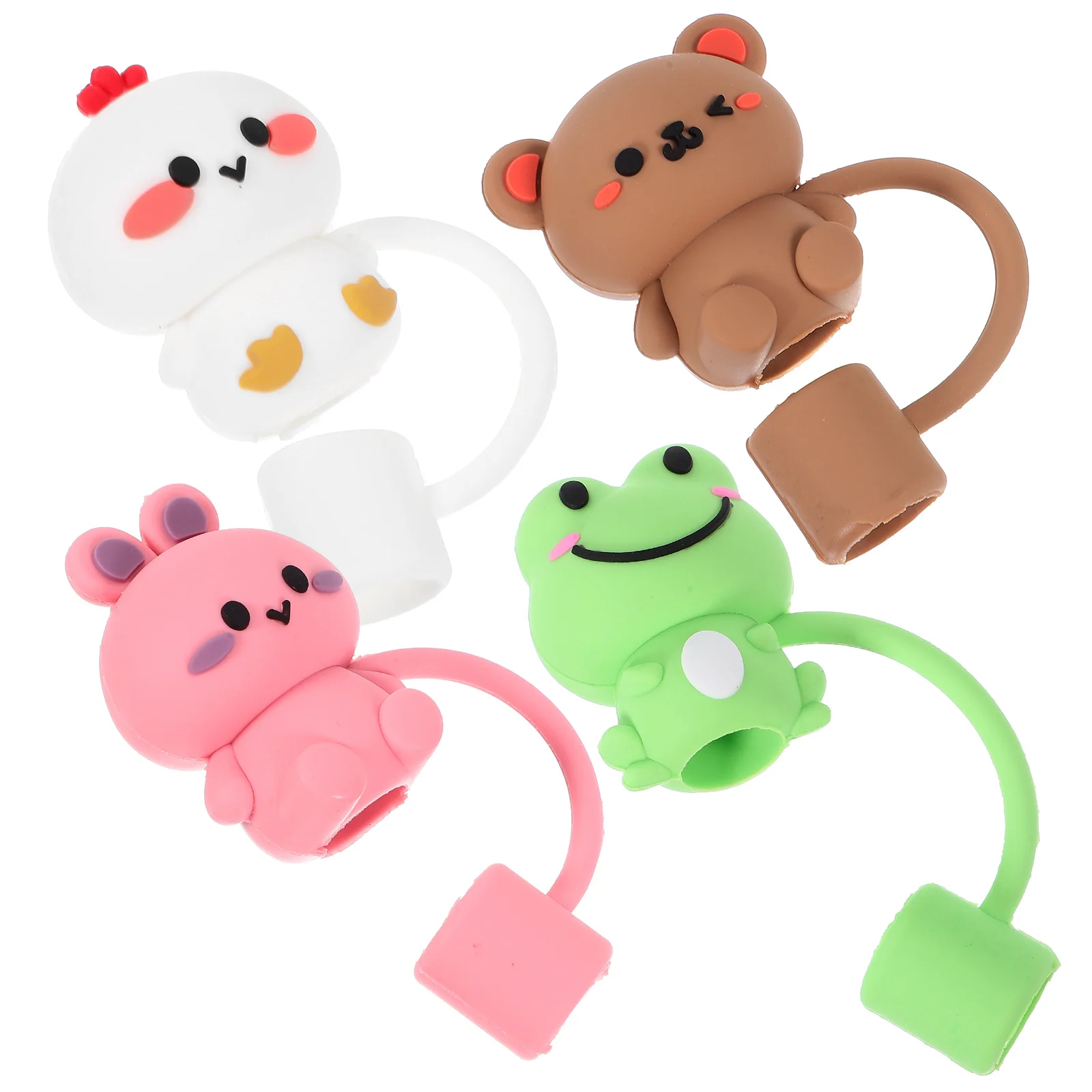 4 Pcs Animal Straw Plugs Silicone Lid Covers Cap Frog Drinking Caps Silica Gel Topper
4 Pcs Animal Straw Plugs Silicone Lid Covers Cap Frog Drinking Caps Silica Gel Topper
