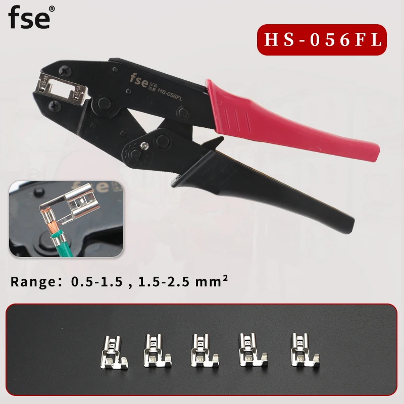 FSE HS-056FL L-Shaped Elbow 4.8/6.3 Flag Type Wire Clamp Insert Spring Bare Terminal 0.5-2.5mm² 20-13AWG Connectors Tools
FSE HS-056FL L-Shaped Elbow 4.8/6.3 Flag Type Wire Clamp Insert Spring Bare Terminal 0.5-2.5mm² 20-13AWG Connectors Tools