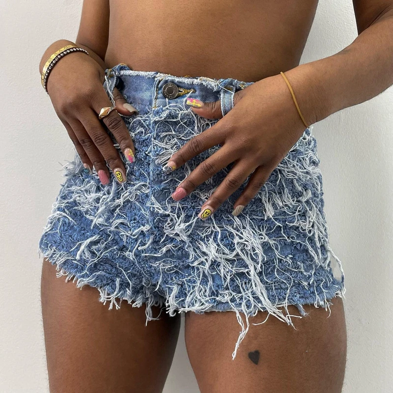 Tassel Patchwork Denim Shorts Ripped Hole High Waist Y2K Vintage Female Bottoms Casual Zipper Short Pants 2023 Summer Streetwear
Tassel Patchwork Denim Shorts Ripped Hole High Waist Y2K Vintage Female Bottoms Casual Zipper Short Pants 2023 Summer Streetwear