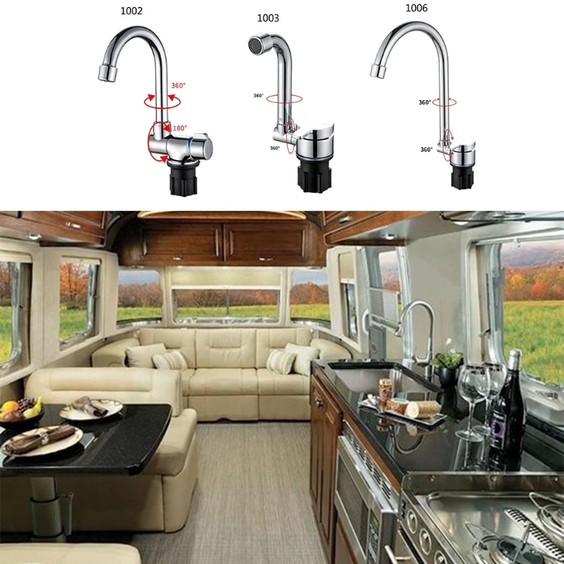 Universal Copper Faucet 360 Degree Rotating Hot/Cold Faucet for Yacht RV Boat Household Kitchen Faucet D7YA
Universal Copper Faucet 360 Degree Rotating Hot/Cold Faucet for Yacht RV Boat Household Kitchen Faucet D7YA