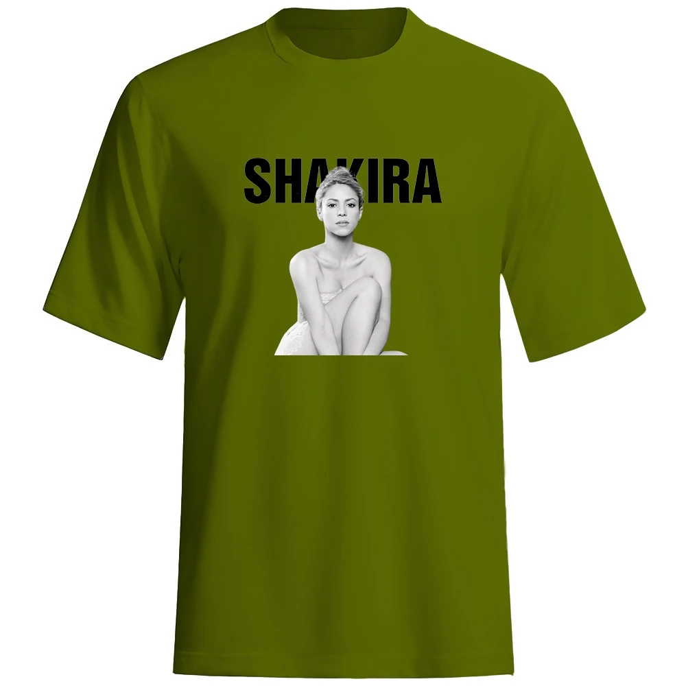 Shakira Singer Print T-Shirt Men'S Black Four Seasons Oversized Comfortable Casual Round Neck Short Sleeve Multi-Color Outdoor
Shakira Singer Print T-Shirt Men'S Black Four Seasons Oversized Comfortable Casual Round Neck Short Sleeve Multi-Color Outdoor