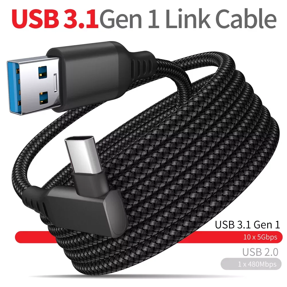 3M 5M 6M Data Line Charging Cable for Oculus Quest 2 Link USB 3.1 Type C Data Transfer USB-A to Type-C Cable 20V 3A Charger
3M 5M 6M Data Line Charging Cable for Oculus Quest 2 Link USB 3.1 Type C Data Transfer USB-A to Type-C Cable 20V 3A Charger