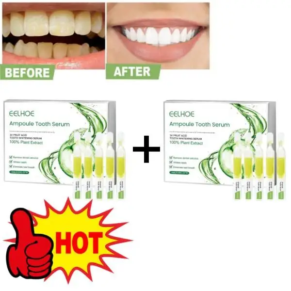 

Teeth Whitening Essence 2Sets Deep Cleaning Natural Ampoule Toothpaste Teeth Whitener Teeth Oral Hygiene Care Mint Flavor