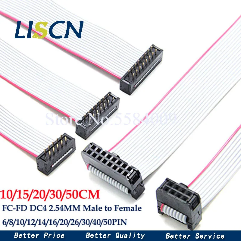 1PCS FC-FD DC4 2.54MM pitch male to female connector 8/10/16/20/40 PIN 20CM 30CM Flat Ribbon DOWNLOAD Data Cable IDC BOX HEADER
1PCS FC-FD DC4 2.54MM pitch male to female connector 8/10/16/20/40 PIN 20CM 30CM Flat Ribbon DOWNLOAD Data Cable IDC BOX HEADER