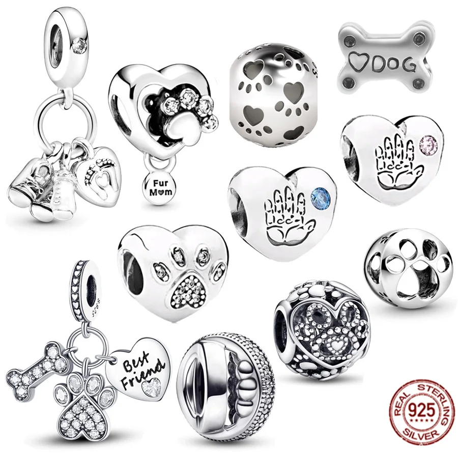 Classics 925 Sterling Silver Sparkling Openwork Paw Print & Heart Charm Beads Fit Original Pandora Bracelet Bangle Women Jewelry
Classics 925 Sterling Silver Sparkling Openwork Paw Print & Heart Charm Beads Fit Original Pandora Bracelet Bangle Women Jewelry