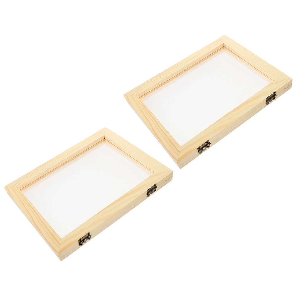 2 Pcs Paper Frame Wall Hanging Decoration Handicraft Making Pulp Painting Mold Wooden DIY Crafting Printing Screen Mould
2 Pcs Paper Frame Wall Hanging Decoration Handicraft Making Pulp Painting Mold Wooden DIY Crafting Printing Screen Mould