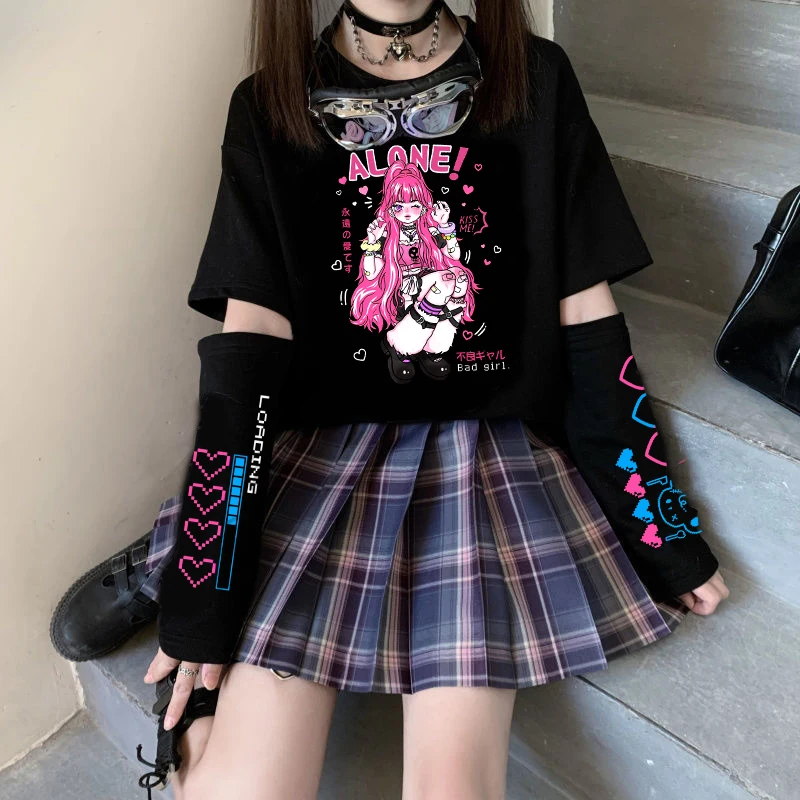 Y2K Japanese E-Girl T Shirt Top Cute Anime With Arm Cover Graphic Top 90's Harajuku Kawaii Summer Top Women's T Shirt Clothes
Y2K Japanese E-Girl T Shirt Top Cute Anime With Arm Cover Graphic Top 90's Harajuku Kawaii Summer Top Women's T Shirt Clothes