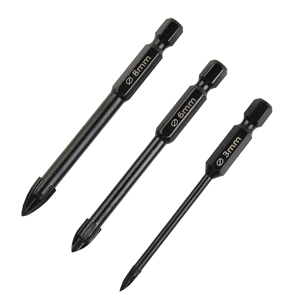 3 Pcs Cross Drill Bits Efficient Universal Drilling Tool Multifunctional Alloy Drill Bit Tip 3/6/8mm For Ceramic Tiles Drilling
3 Pcs Cross Drill Bits Efficient Universal Drilling Tool Multifunctional Alloy Drill Bit Tip 3/6/8mm For Ceramic Tiles Drilling