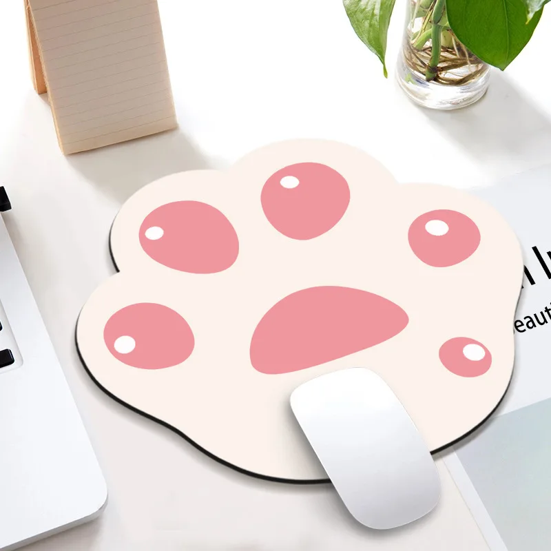 

Kawaii Cat Paw Mouse Pad Comfortable Gaming Desk Mat Non Slip Wrist Rest Support Korean Stationery Cute Deskpad Office Supplies