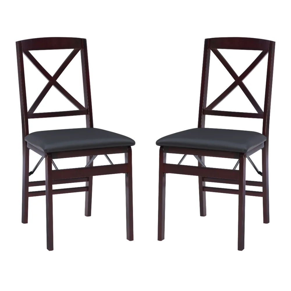 

Linon Farrow Folding Chair, Set of 2, Dark Brown