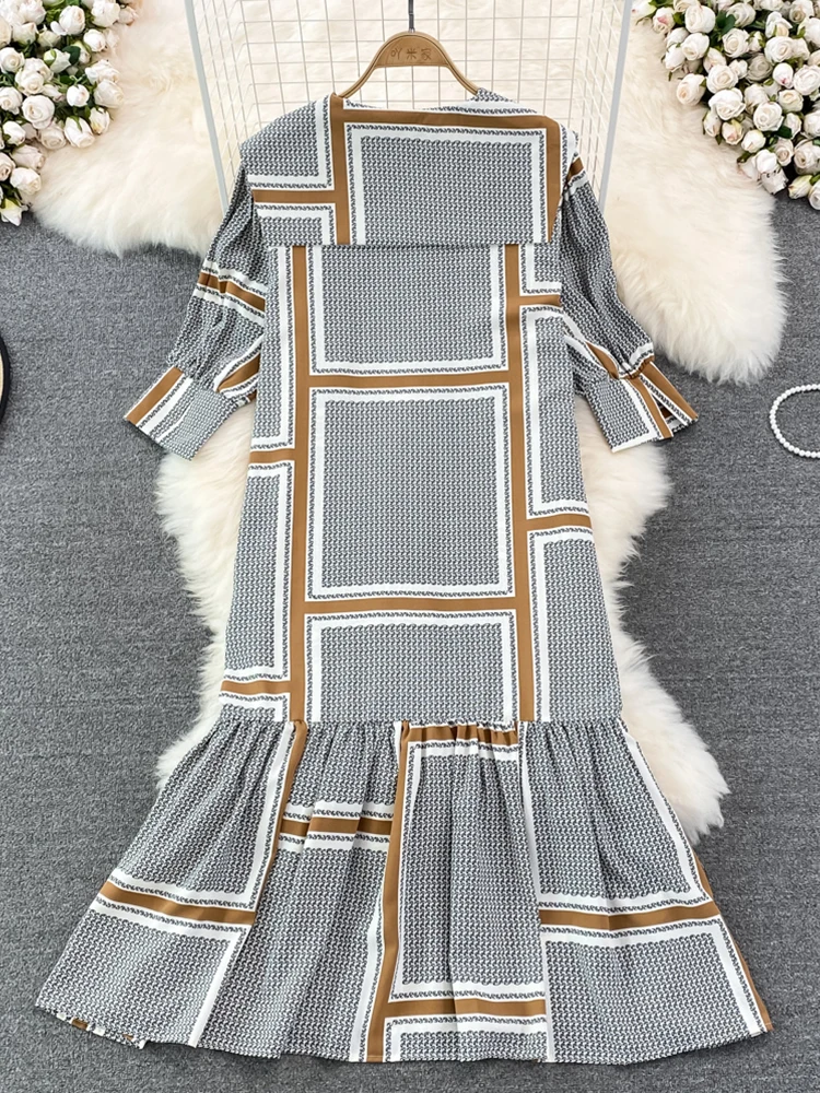 FMFSSOM Summer New Women Fashion Navy Neck Loose Short Sleeve Single Breasted Dress Fashion Casual Stitching Plaid Dresses
FMFSSOM Summer New Women Fashion Navy Neck Loose Short Sleeve Single Breasted Dress Fashion Casual Stitching Plaid Dresses