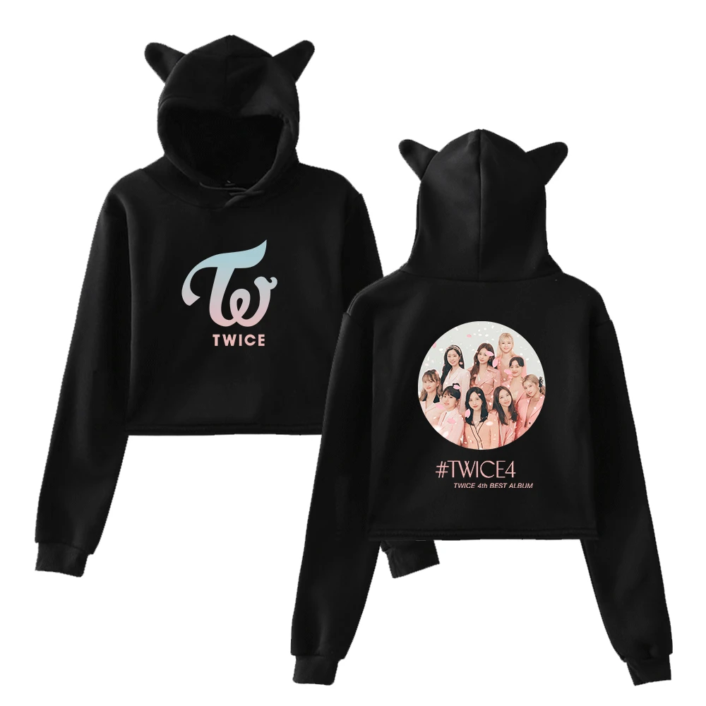New Twice New Album Hoodie Cat Ear New Designs Cool Crop Tops New Album Short Pullover for Women Casual
New Twice New Album Hoodie Cat Ear New Designs Cool Crop Tops New Album Short Pullover for Women Casual