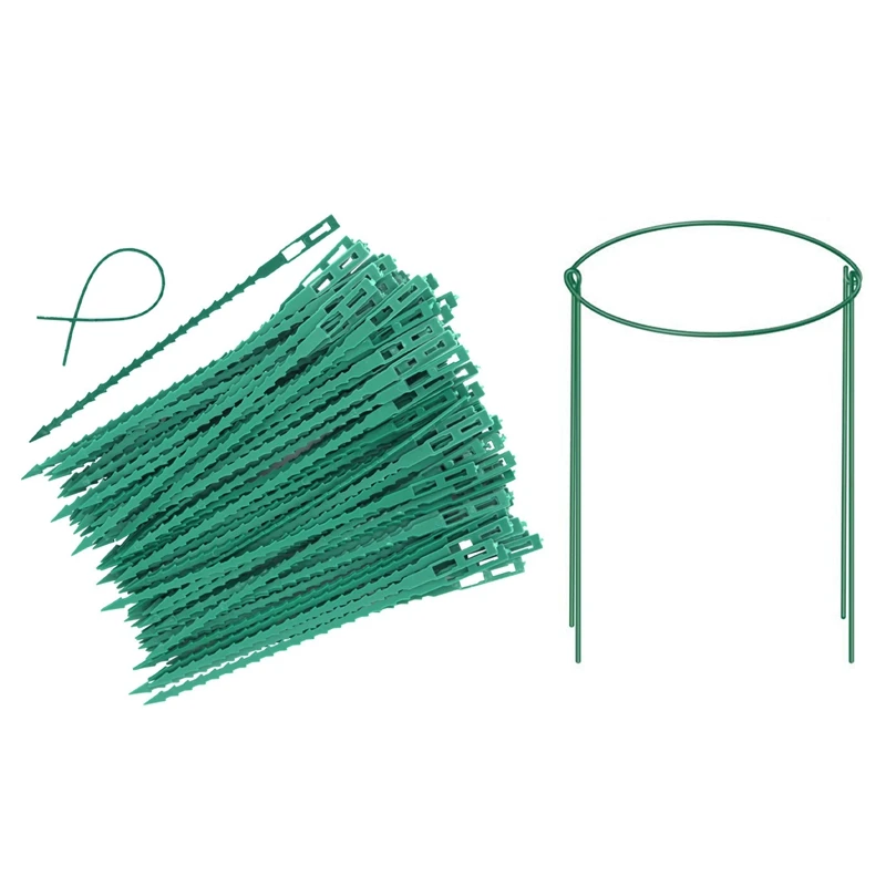 100 Pcs Adjustable Garden Plant Twist Ties, For Secure Vine Green With 2 Pcs Half Round Metal Garden Plant Supports
100 Pcs Adjustable Garden Plant Twist Ties, For Secure Vine Green With 2 Pcs Half Round Metal Garden Plant Supports