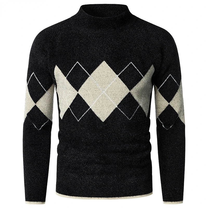Autumn Winter Couple Style Knitting Sweater Long Sleeve Half-height Collar Personality Man Casual Slim Pullover
Autumn Winter Couple Style Knitting Sweater Long Sleeve Half-height Collar Personality Man Casual Slim Pullover