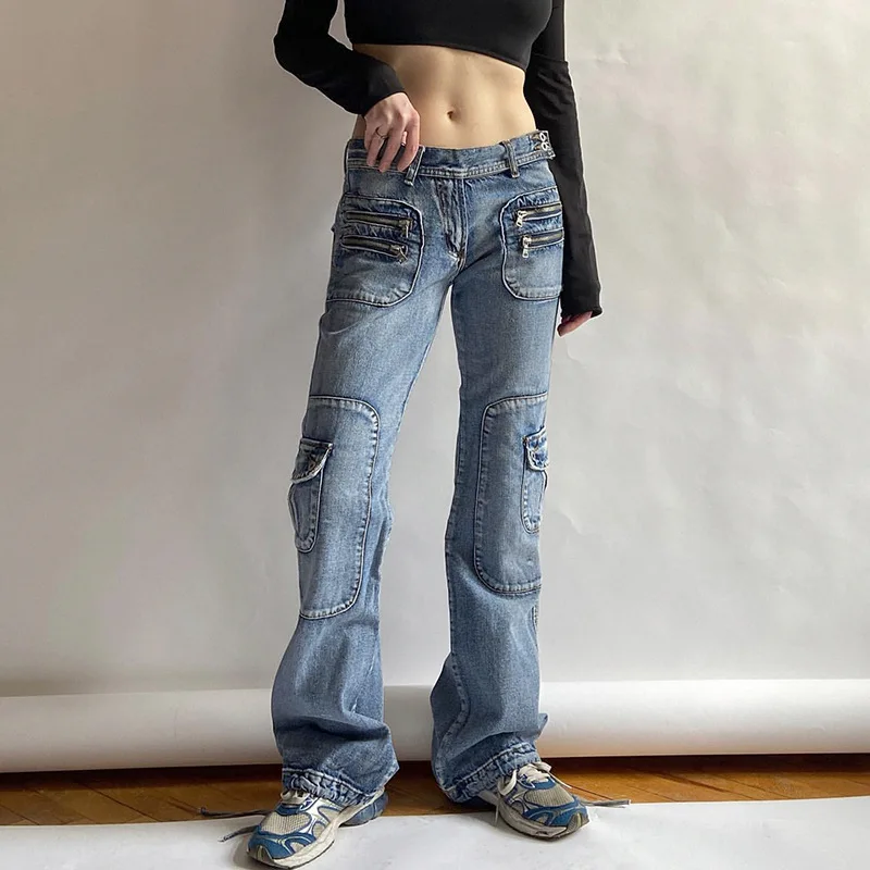 Distressed Zipper Flare Jeans y2k Retro Low Waisted Streetwear Strecthy Fashion Trousers Mom Jeans Korean Pants Casual
Distressed Zipper Flare Jeans y2k Retro Low Waisted Streetwear Strecthy Fashion Trousers Mom Jeans Korean Pants Casual