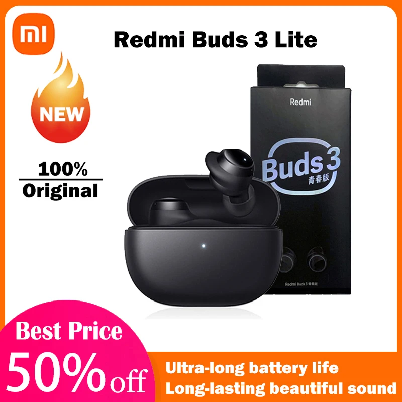 Xiaomi Redmi Buds 3 Lite TWS Wireless Earphone Bluetooth 5.2 Headset Waterproof Earbuds Touch Control Game Headset Youth Edition
Xiaomi Redmi Buds 3 Lite TWS Wireless Earphone Bluetooth 5.2 Headset Waterproof Earbuds Touch Control Game Headset Youth Edition