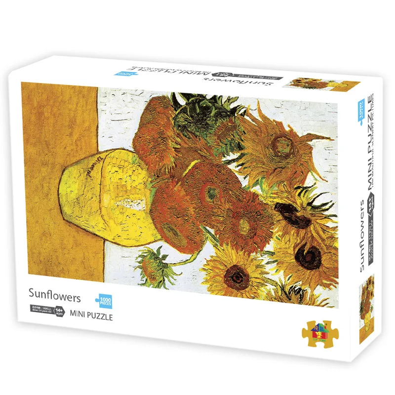 Finger Mini Puzzle 1000 Pieces For Adults Popular Gift Van Gogh Sunflowers Paper Jigsaw Fidget Toy 42*30cm with Glue Wholesale
Finger Mini Puzzle 1000 Pieces For Adults Popular Gift Van Gogh Sunflowers Paper Jigsaw Fidget Toy 42*30cm with Glue Wholesale