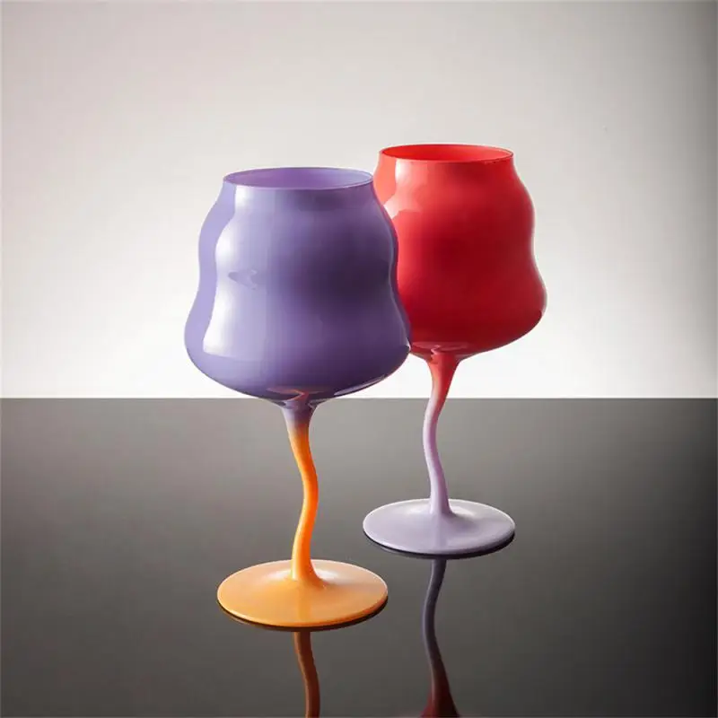 Twist Deformation Wine Glass Gradual Change Goblet Home Furnishing Decoration Decorative Cup Restore Ancient Ways Cup Pinkycolor 
Twist Deformation Wine Glass Gradual Change Goblet Home Furnishing Decoration Decorative Cup Restore Ancient Ways Cup Pinkycolor