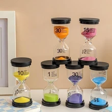 1/3/5/10/15/20/25/30 Minutes Colorful Hourglass Sandglass Children Kid Gift Toy Sand Timer Hour Glass Home Decoration Sand Clock