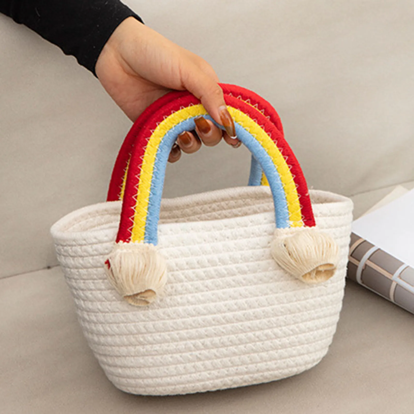 Женские радужные кошельки и сумочки 2022, Женская Роскошная сумка с ручками, хлопковая веревка, плетеная богемная пляжная ручная сумка, тоут, ...
Женские радужные кошельки и сумочки 2022, Женская Роскошная сумка с ручками, хлопковая веревка, плетеная богемная пляжная ручная сумка, тоут, ...