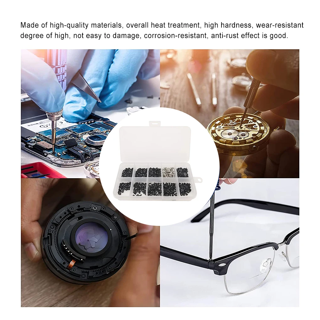 500 Pieces Set Computer Screws with Storage Box Portable 10 Kinds Laptop M2 M2 5 M3 Fastening Screw Accessories
500 Pieces Set Computer Screws with Storage Box Portable 10 Kinds Laptop M2 M2 5 M3 Fastening Screw Accessories