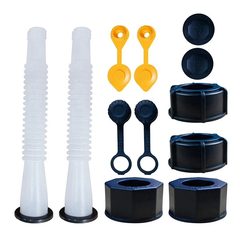 2 Kit Gas Can Spout Replacement With Can Vent Caps,Thick Rubber Pad,Spout Cover,Base Caps For Most Of The Cans
2 Kit Gas Can Spout Replacement With Can Vent Caps,Thick Rubber Pad,Spout Cover,Base Caps For Most Of The Cans