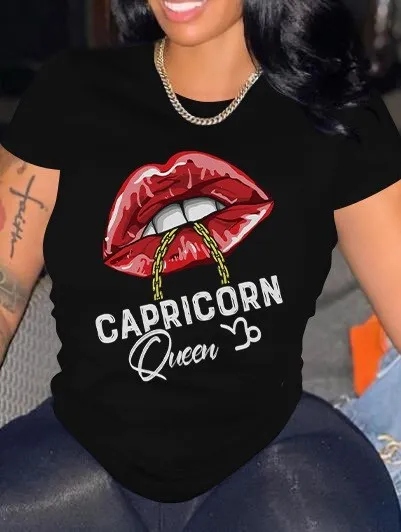 LW Casual Lip Letter Print Black T-shirt Women T-shirts 2023 New Tops Casual Tee Summer Short Sleeve Female T shirt for Women
LW Casual Lip Letter Print Black T-shirt Women T-shirts 2023 New Tops Casual Tee Summer Short Sleeve Female T shirt for Women