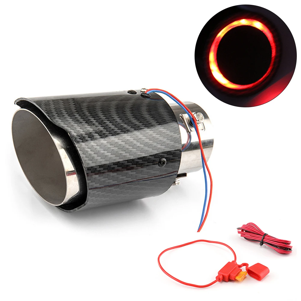 exhaust car 35-55mm Sport exhaust pipe for Car exhaust tip Tail Carbon Fiber Red/Blue led muffler nozzle for muffler accessories
exhaust car 35-55mm Sport exhaust pipe for Car exhaust tip Tail Carbon Fiber Red/Blue led muffler nozzle for muffler accessories