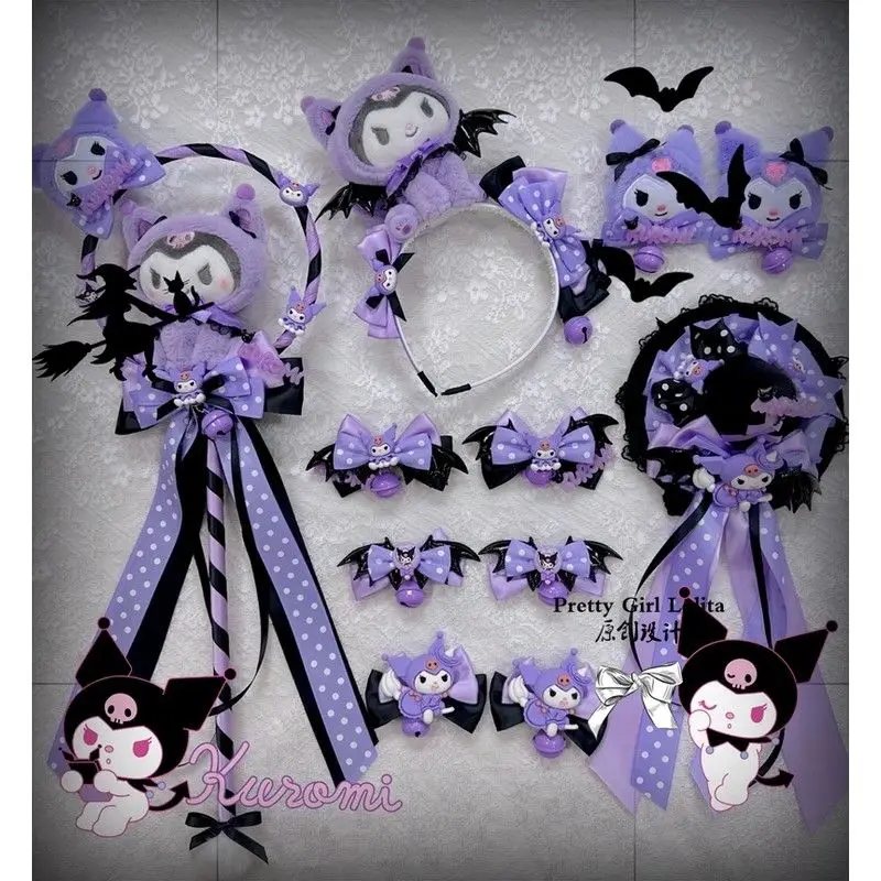 Sanrios Anime Kawaii Kuromi Halloween Luminescence Hair Accessories Accessories Black Purple Lolita Accessories Festival Gift
Sanrios Anime Kawaii Kuromi Halloween Luminescence Hair Accessories Accessories Black Purple Lolita Accessories Festival Gift