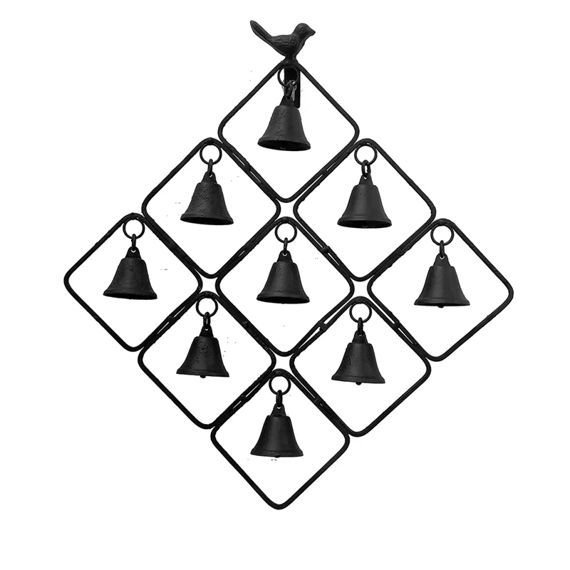 Iron Drop Windchime Bells Bead Recycled Metal Rustic Garden Decor Indoor Outdoor 
Iron Drop Windchime Bells Bead Recycled Metal Rustic Garden Decor Indoor Outdoor