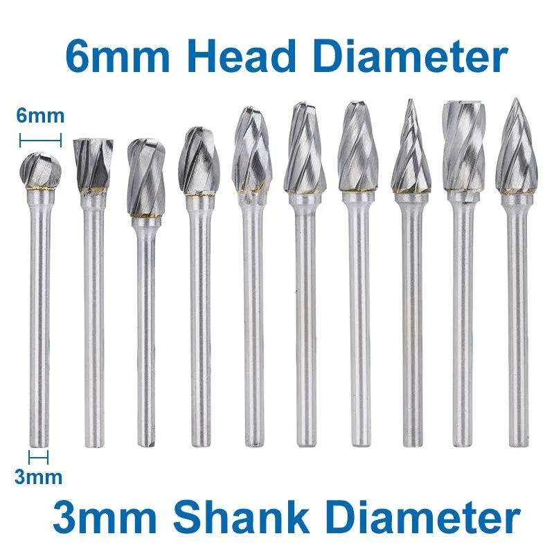XCAN 10 шт. 3 мм хвостовик роторная насадка 6 мм Диаметр однорежущая роторная пилка карбидная фреза
XCAN 10 шт. 3 мм хвостовик роторная насадка 6 мм Диаметр однорежущая роторная пилка карбидная фреза