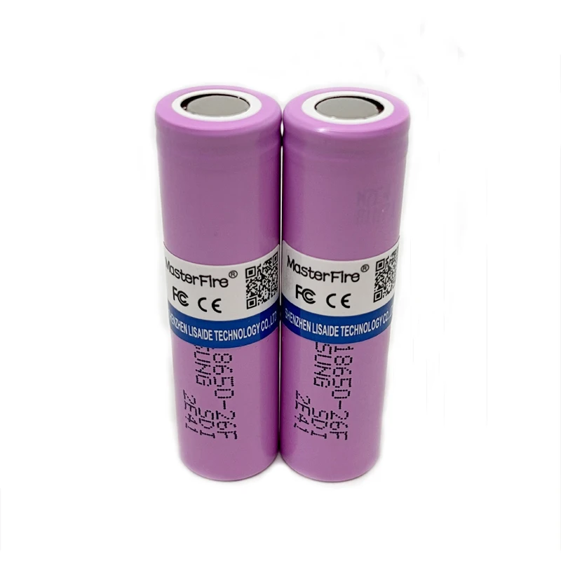 MasterFire 2pcs/lot Original ICR18650-26F 18650 2600mah 3.7V Battery Rechargeable Lithium Power Banks Torches Batteries Cell
MasterFire 2pcs/lot Original ICR18650-26F 18650 2600mah 3.7V Battery Rechargeable Lithium Power Banks Torches Batteries Cell