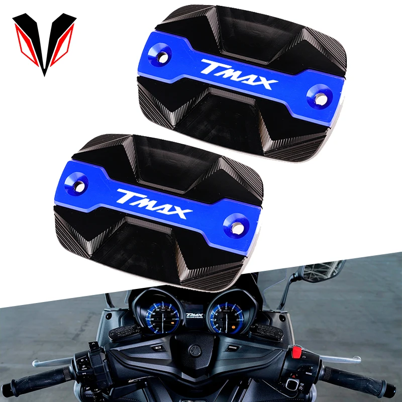 

For YAMAHA TMAX T-Max 560 530 500 TMax530 SX DX Motorcycle CNC Aluminum Front Brake Oil Reservoir Fluid Cover Cap Accessories