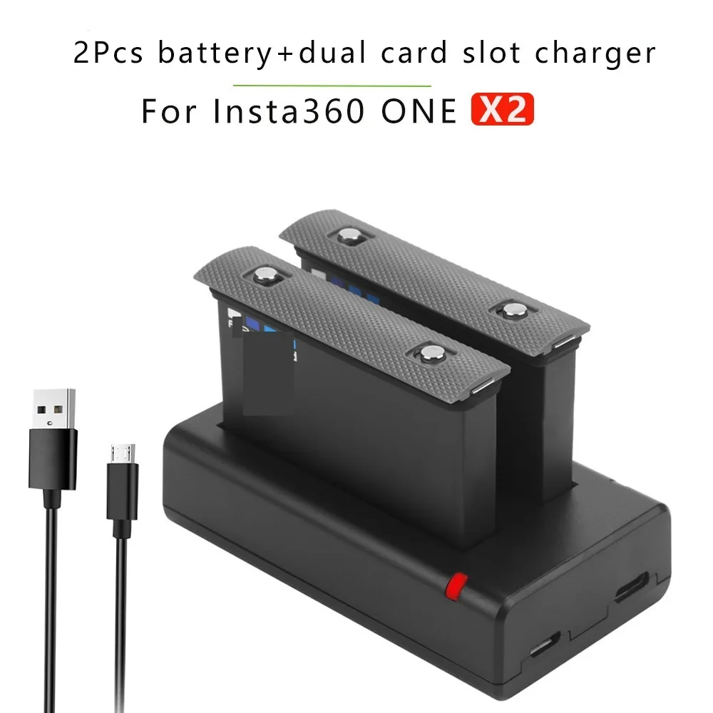 2Pcs 1800mAh Battery for Insta360 ONE X2 rechargeable lithium battery Insta 360 X2 panoramic camera fast charger accessory
2Pcs 1800mAh Battery for Insta360 ONE X2 rechargeable lithium battery Insta 360 X2 panoramic camera fast charger accessory