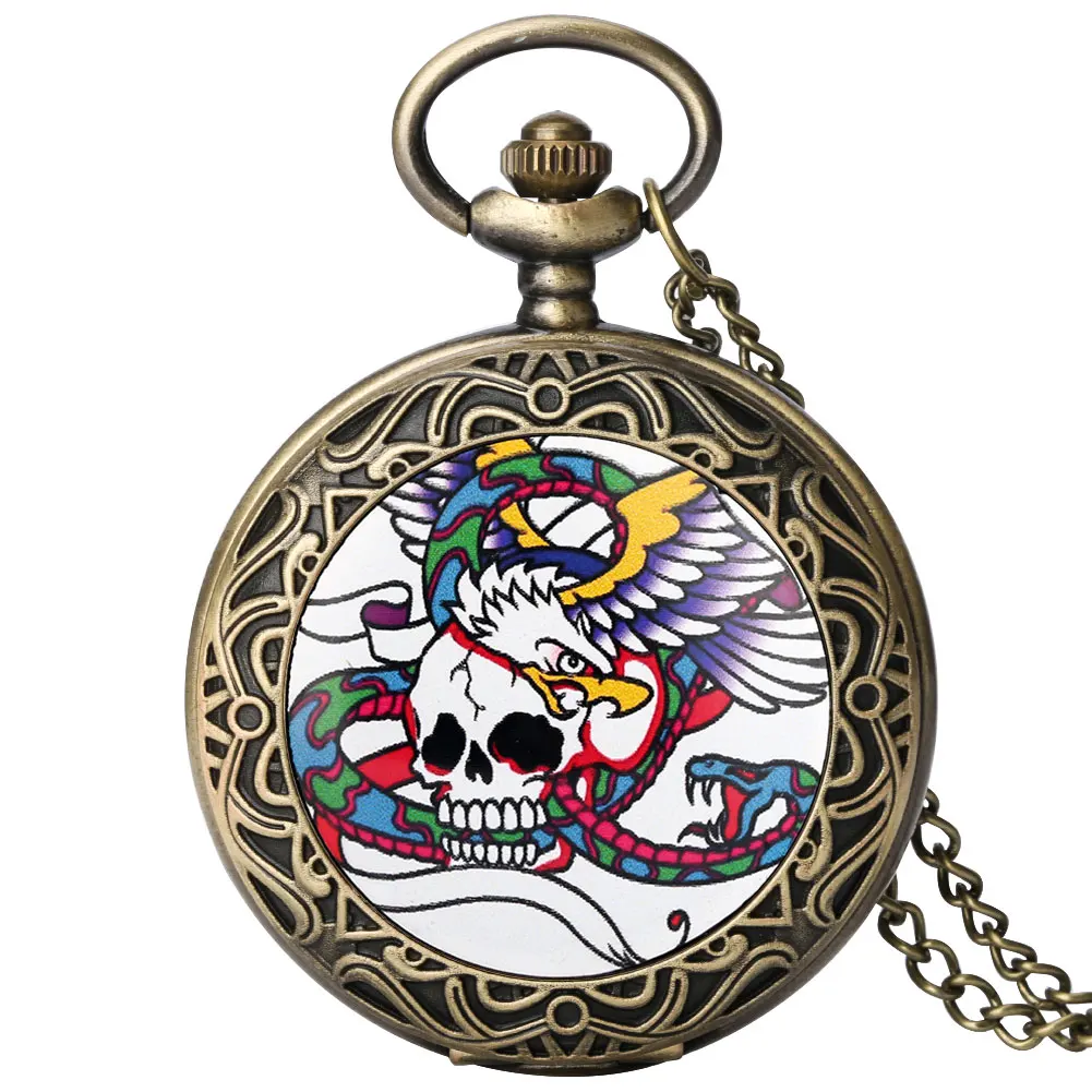 

Bronze Full Hunter Quartz Pocket Watch Men Women Retro Sweater Chain Pendant Clock Analog Arabic Numerals Dial Antique Timepiece