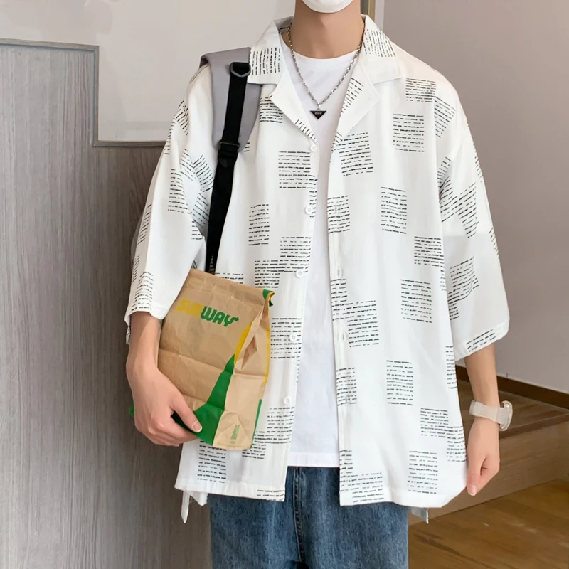 Рубашка мужская с отложным воротником, Повседневная Свободная с коротким рукавом, лето 2023
Рубашка мужская с отложным воротником, Повседневная Свободная с коротким рукавом, лето 2023